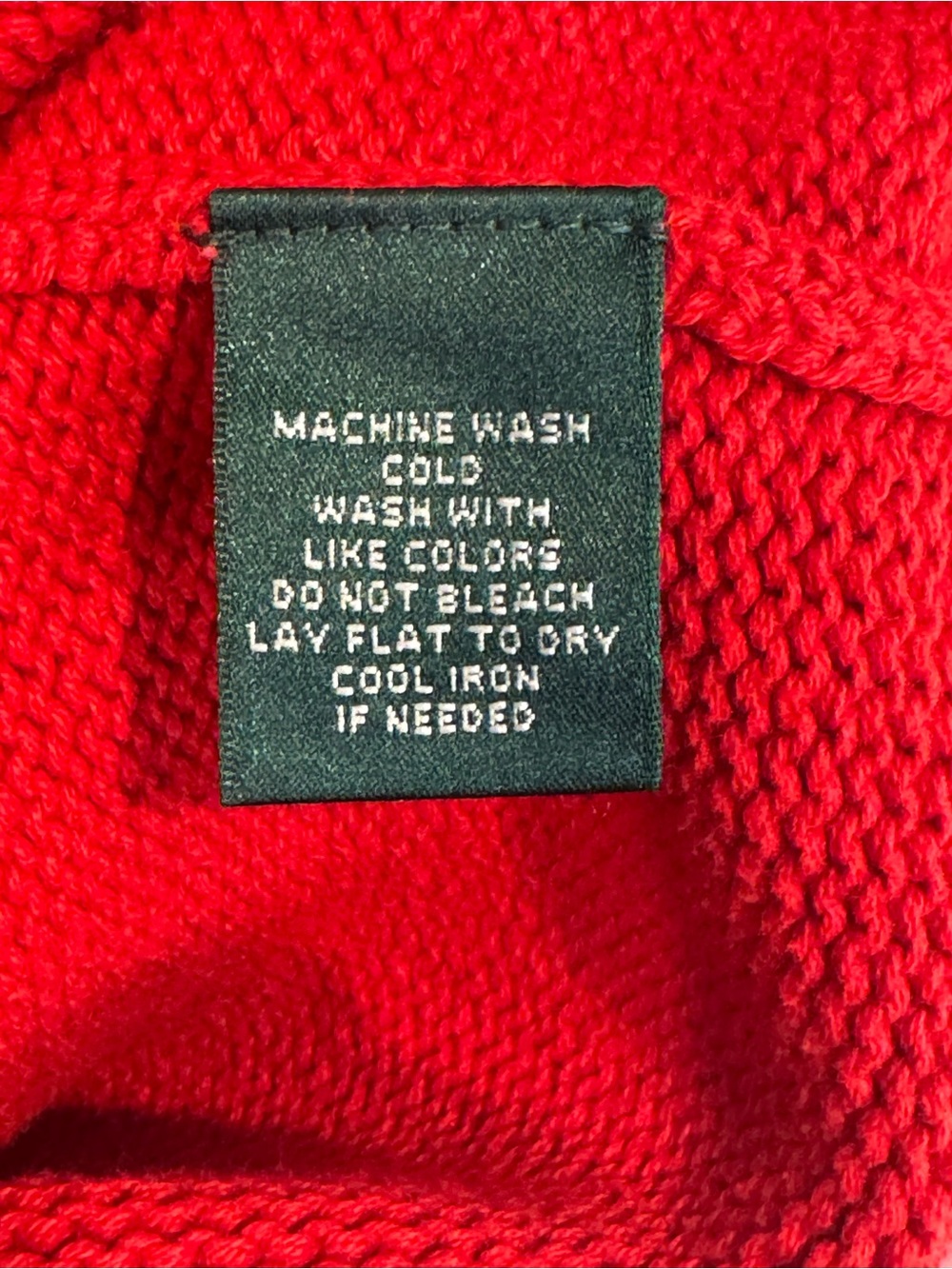 Vintage Ralph Lauren Red Cotton Turtleneck Gold Crest Sweater Women’s Size M - Picture 8 of 8